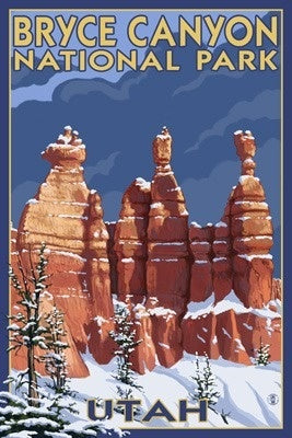 Utah - Bryce Canyon National Park - Winter Scene - 20907