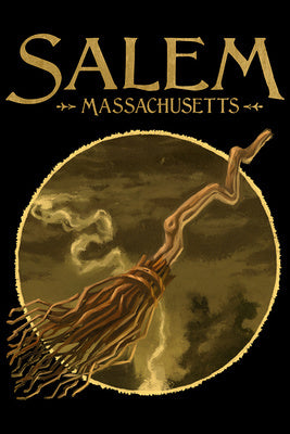 Massachusetts - Salem - Witch's Broom Oil Painting