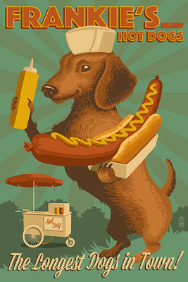 Frankie's Hot Dogs - Vintage Ad