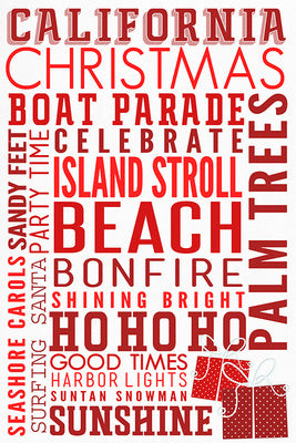California - Christmas Typography