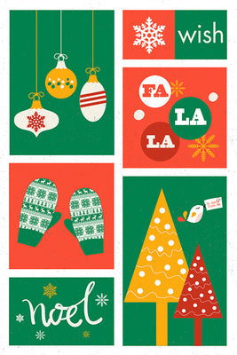 Christmas - Red and Green Checkerboard