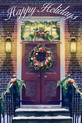 Decorated Door - Happy Holidays