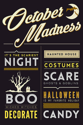 Halloween - October Madness Typography
