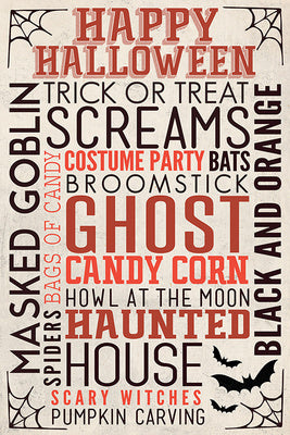 Halloween - Typography with Bats