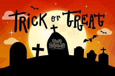 Happy Halloween - Graveyard (Orange)