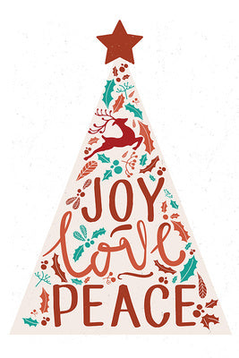 Joy Love Peace - Christmas Tree