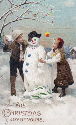 Kids Making Snowman