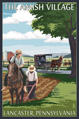 Pennsylvania - Amish Village Farm Scene