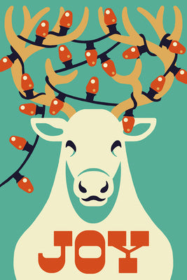 Retro Christmas - Joy Reindeer