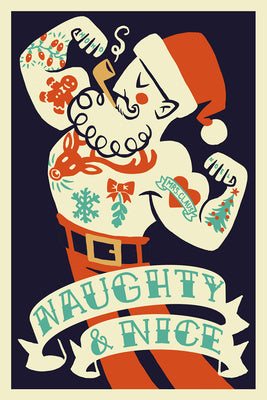 Retro Christmas - Tattoo Santa