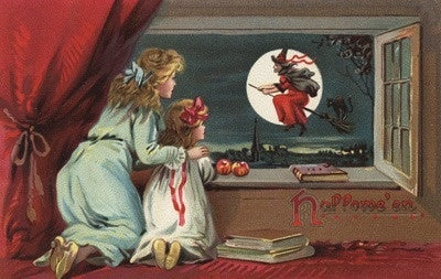 Vintage Halloween - Witch from the Window
